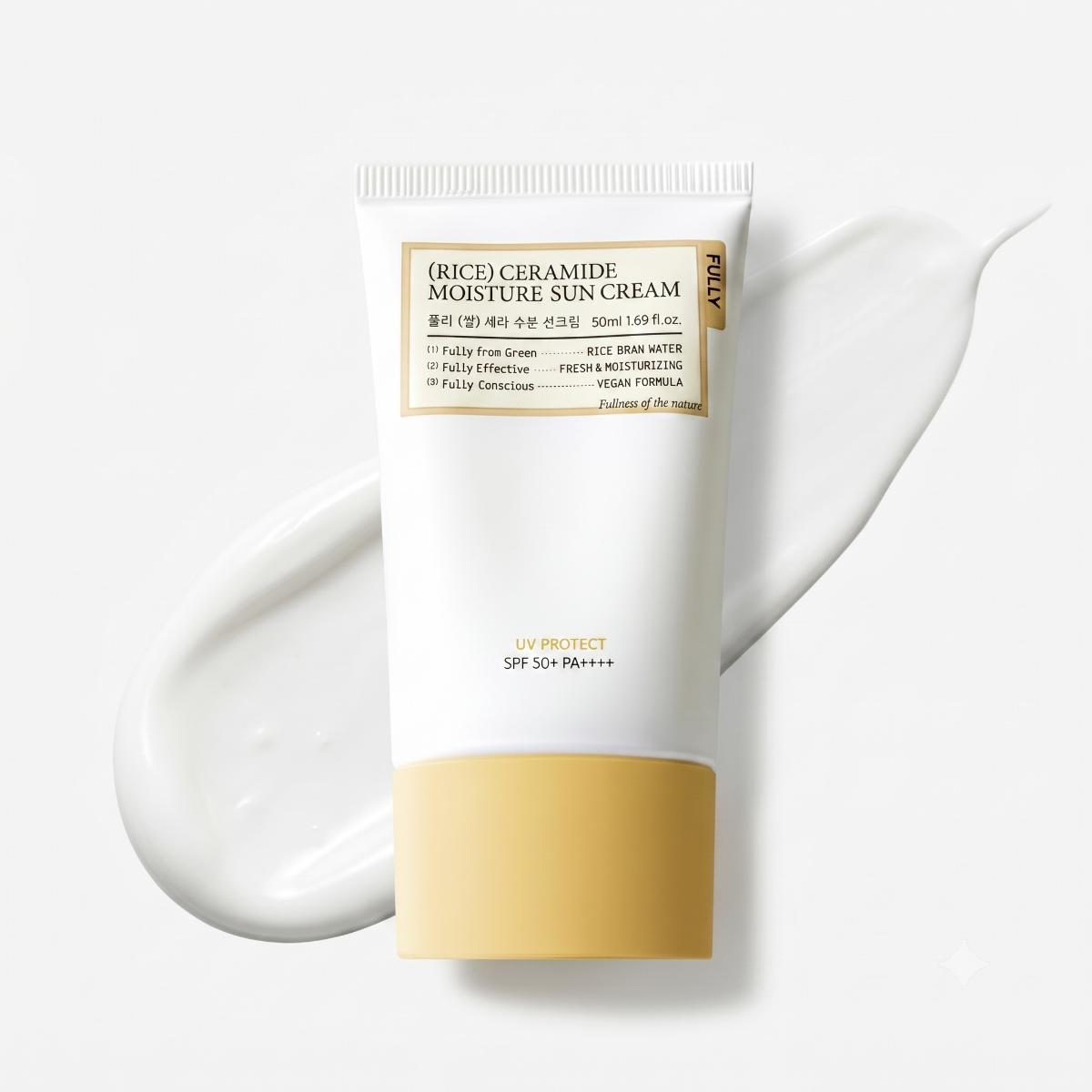 FULLY Rice Cera Moisture Sunscreen 50ml SPF50+ PA++++ - Skin2.0