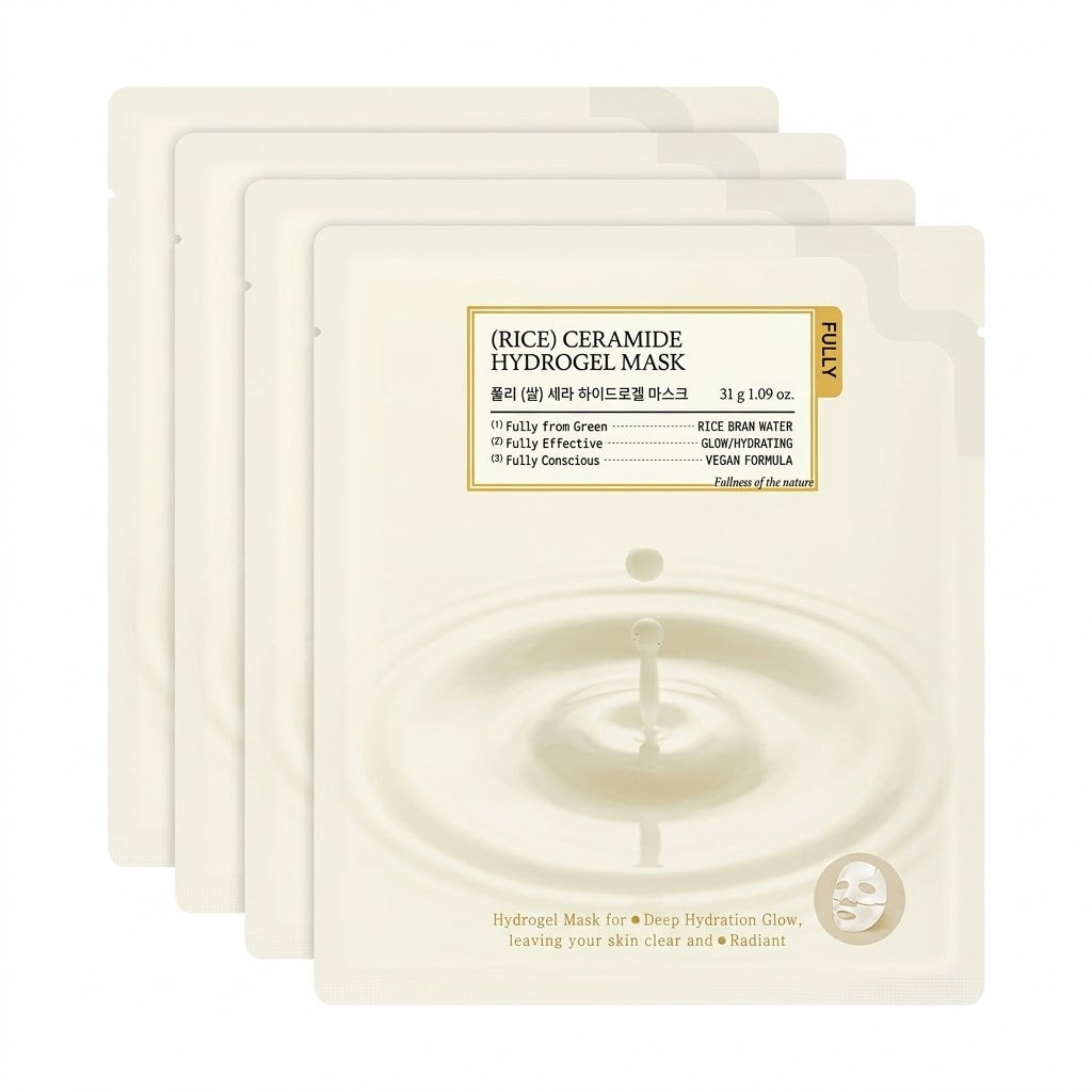 FULLY Rice Cera Hydrogel Mask 4 Sheets - Skin2.0