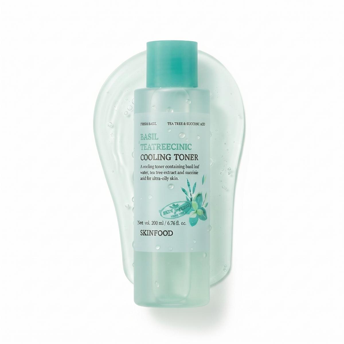 SKINFOOD Basil Teatreecinic Cooling Toner 200ml - Skin2.0