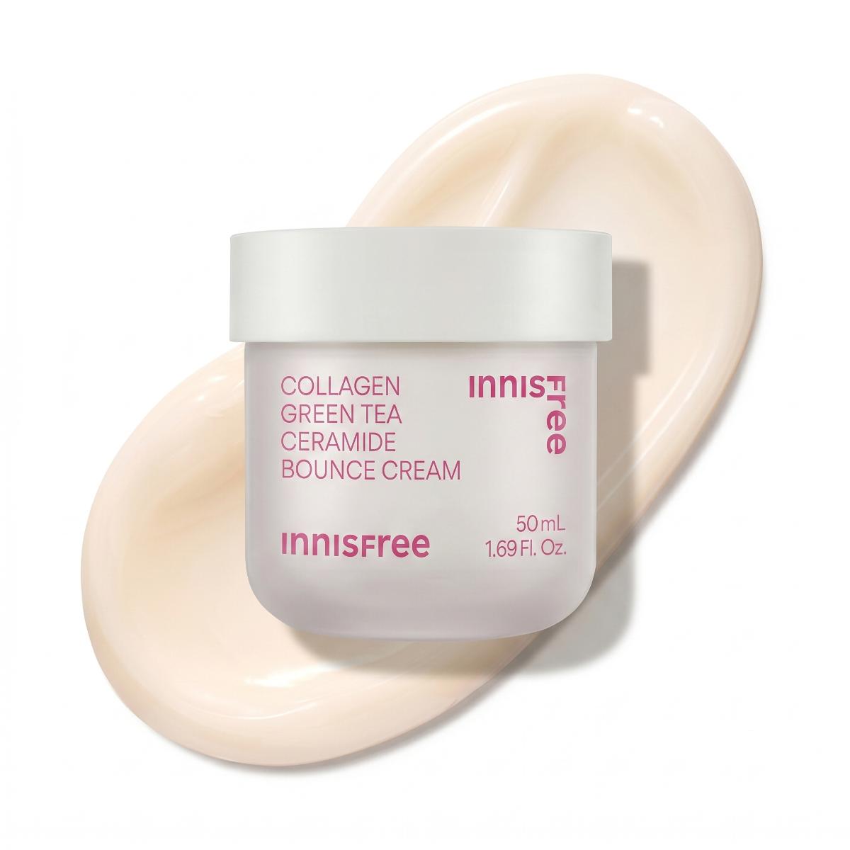 Innisfree Collagen Green Tea Ceramide Bounce Cream 50ml - Skin2.0