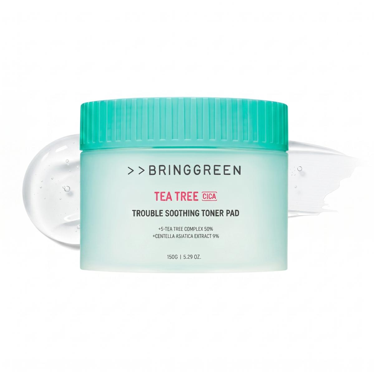 BRINGGREEN Tea Tree Cica Trouble Soothing Toner Pad 90 Pads - Skin2.0