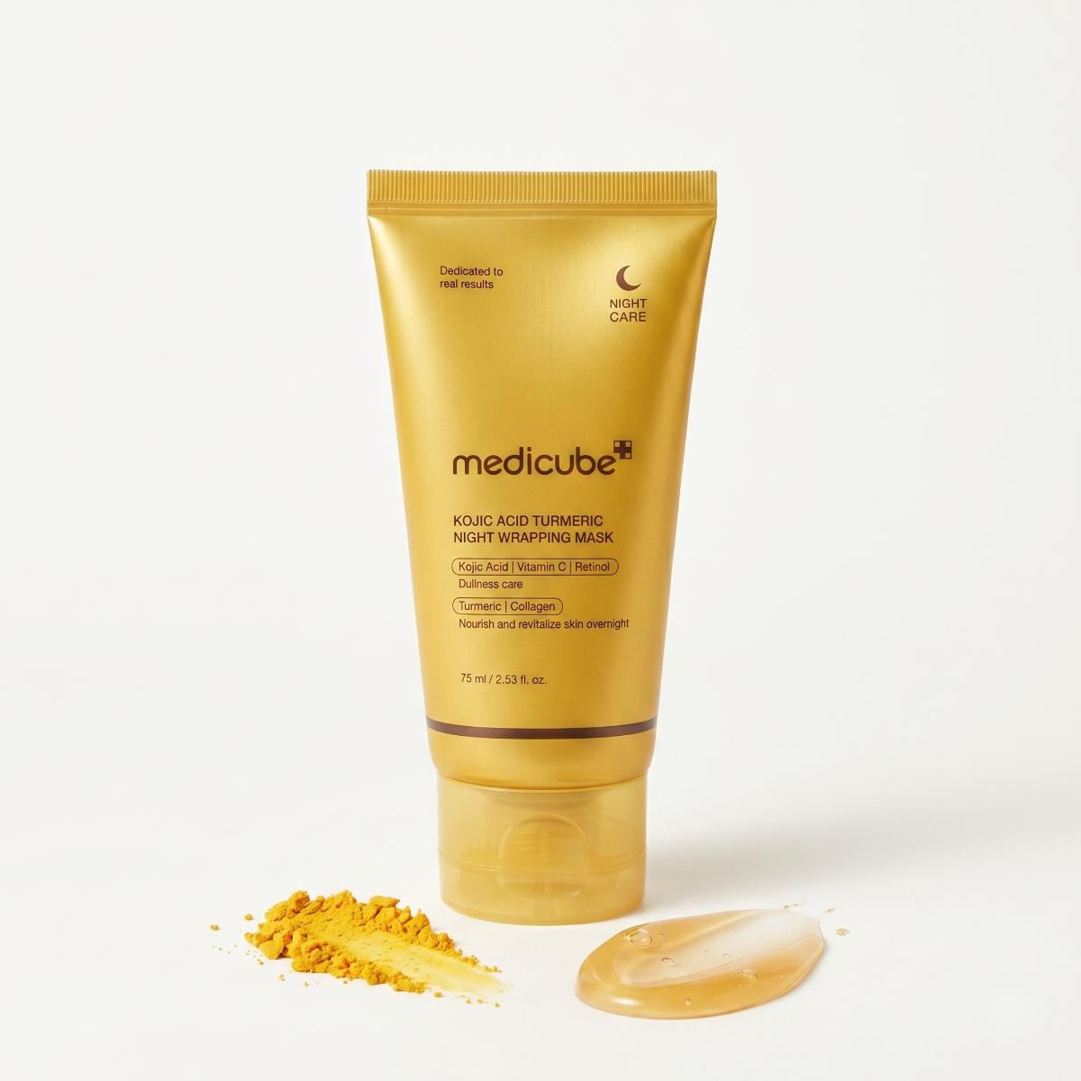 MEDICUBE Kojic Acid Turmeric Night Wrapping Mask 75ml - Skin2.0