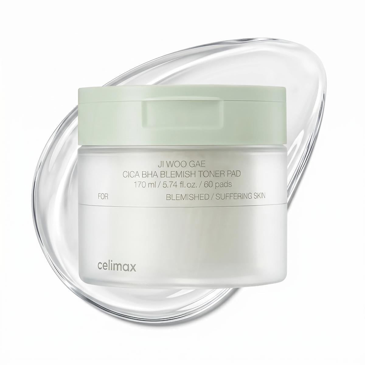 Celimax Cica BHA Blemish Toner Pad (60 Pads) - Skin2.0