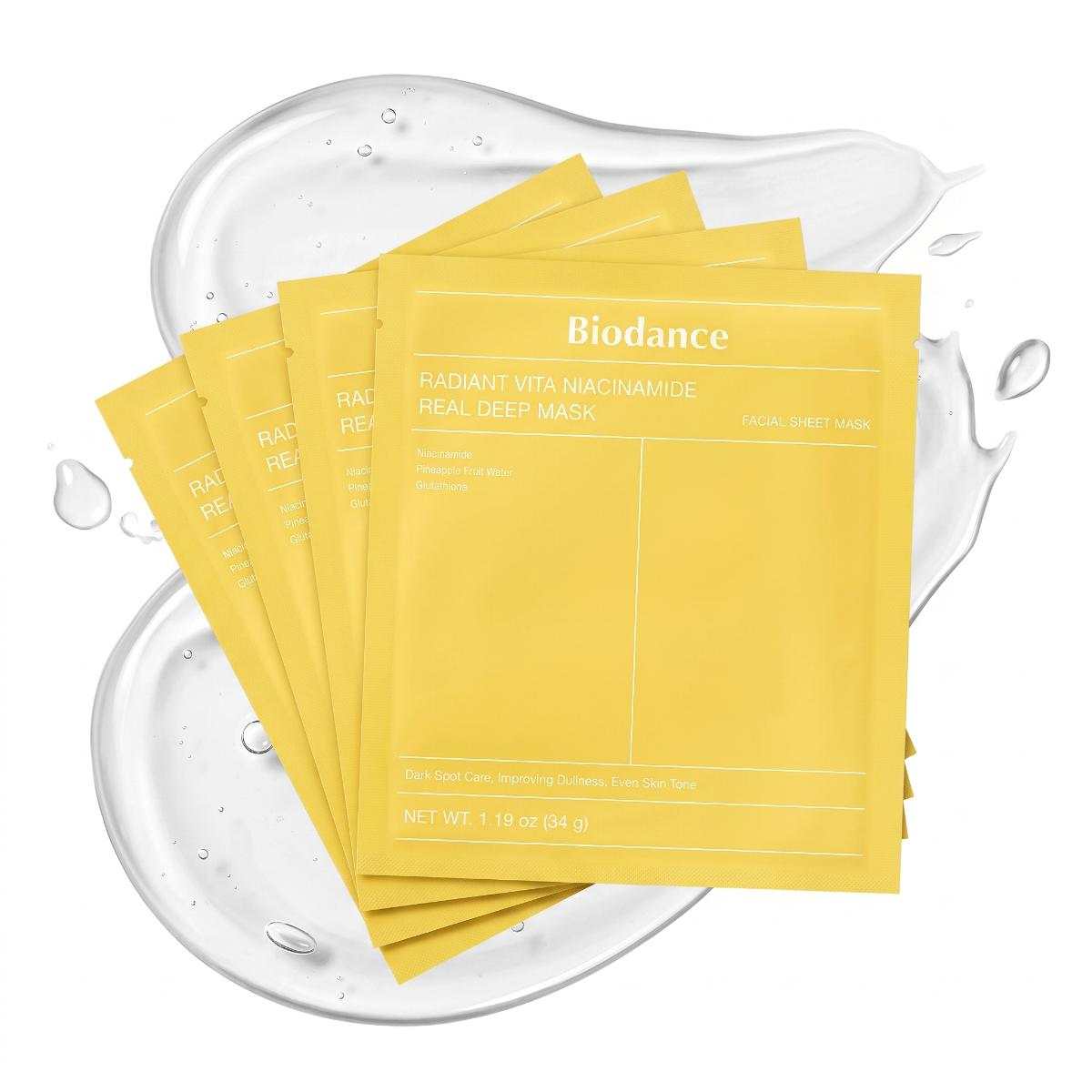 Biodance Radiant Vita Niacinamide Real Deep Mask 4 Sheets - Skin2.0