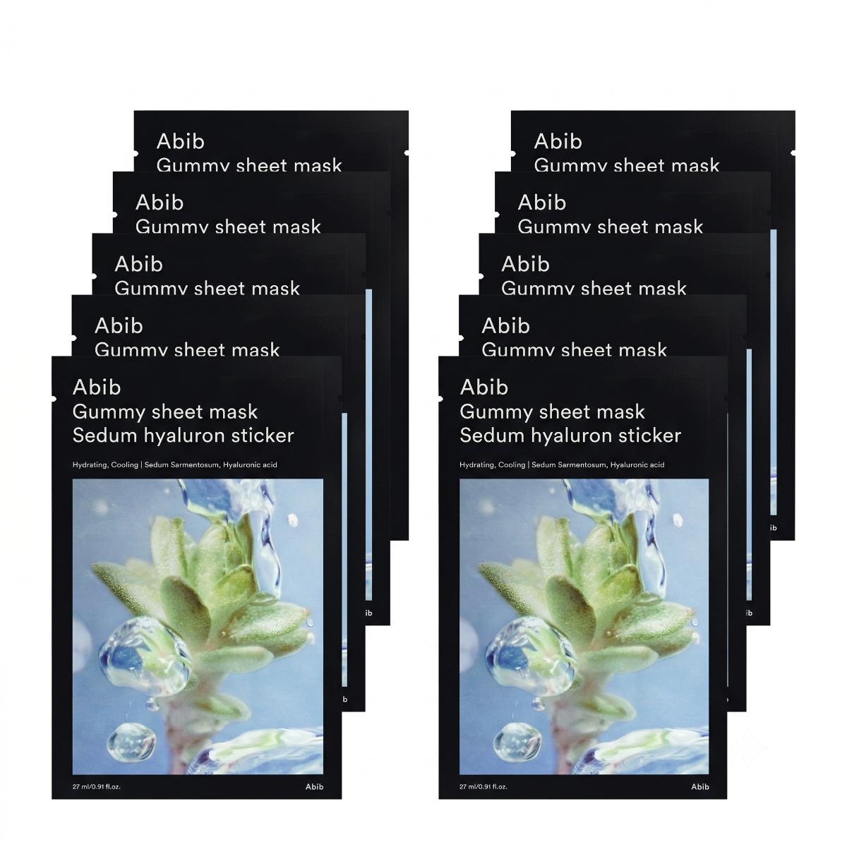 Abib Gummy Sheet Mask Sedum hyaluron sticker 10 Sheets - Skin2.0