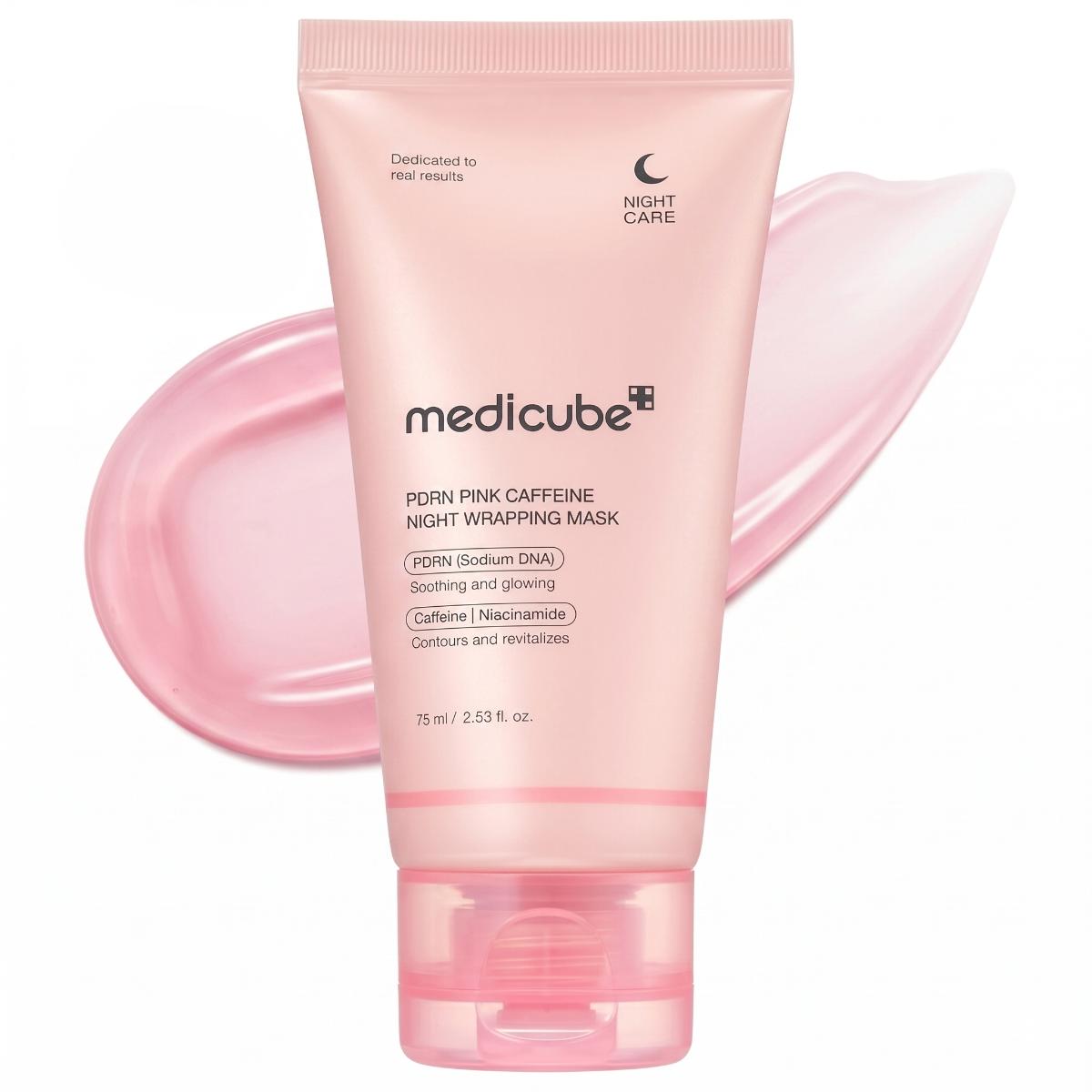 MEDICUBE PDRN Pink Caffeine Night Wrapping Mask 75ml - Skin2.0