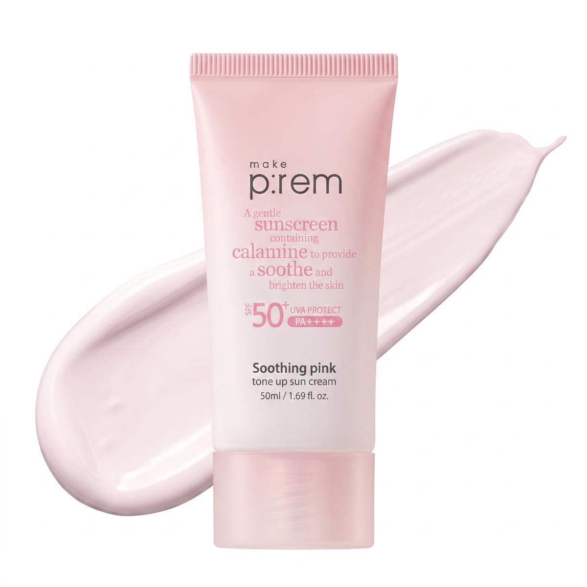 make p:rem Soothing Pink Tone Up Sun Cream 50ml - Skin2.0