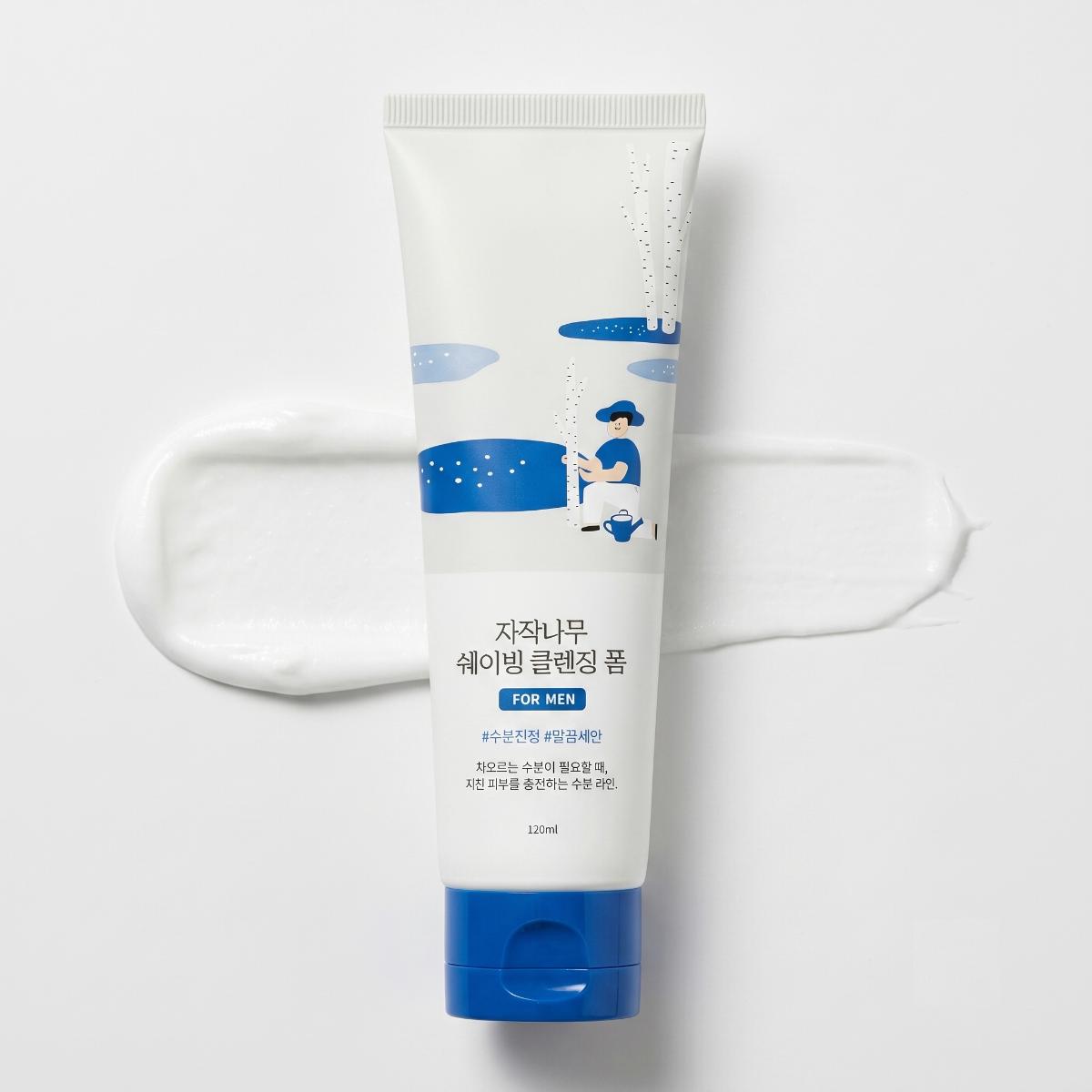 ROUND LAB For Men Birch Juice Shaving Cleansing Foam 120ml - Skin2.0