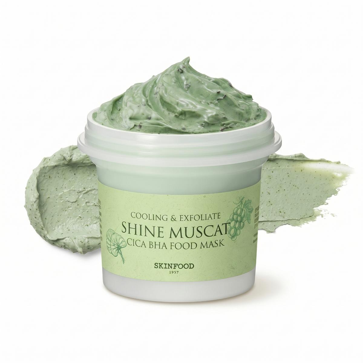 SKINFOOD Shine Muscat Cica BHA Food Mask 120g - Skin2.0