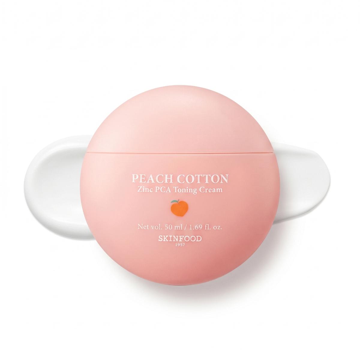 SKINFOOD Peach Cotton Zinc PCA Toning Cream 50ml - Skin2.0