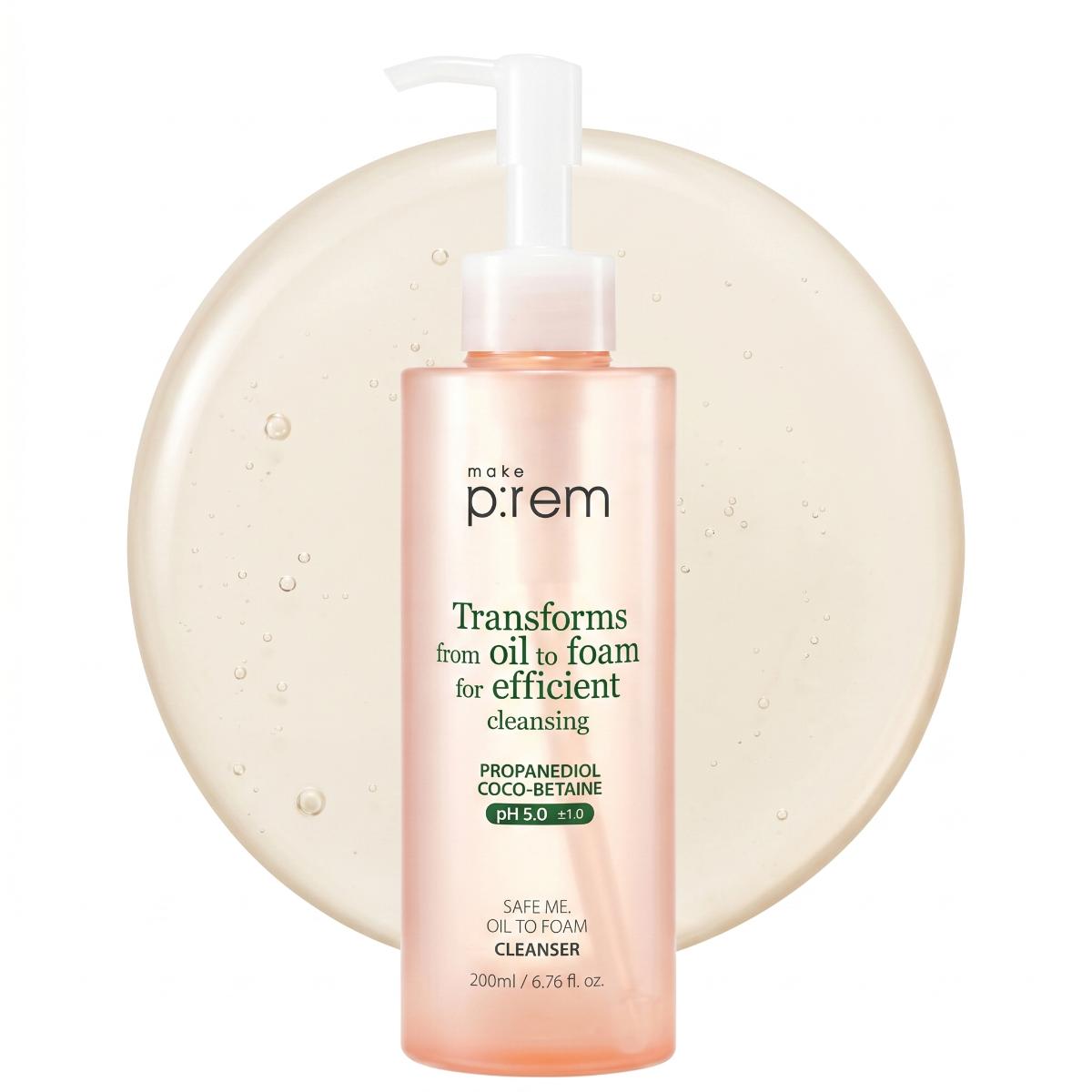 make p:rem Safe me Oil to Foam Cleanser 200ml - Skin2.0