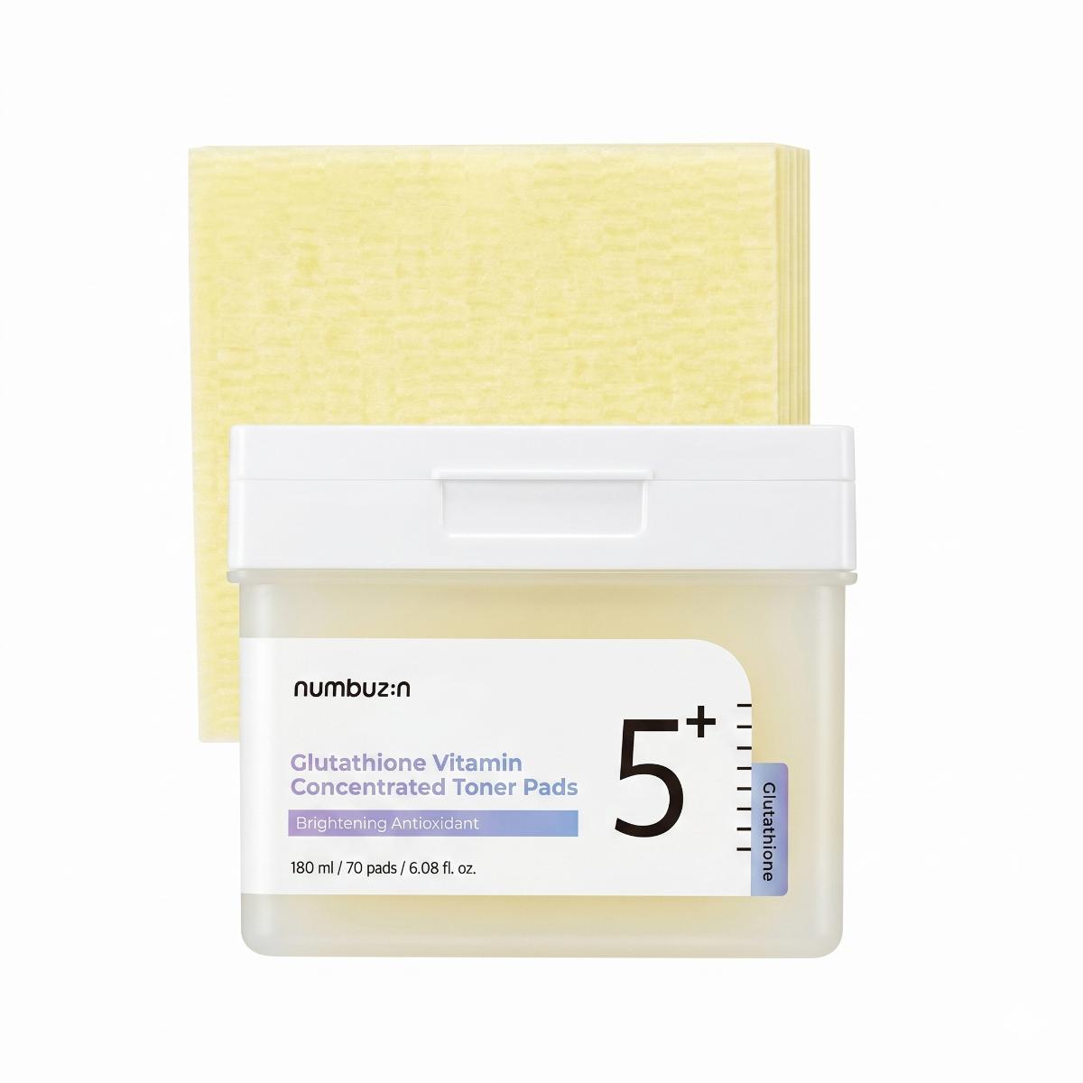 numbuzin No.5 Glutathione Vitamin Concentrated Toner Pads 70 Pads - Skin2.0
