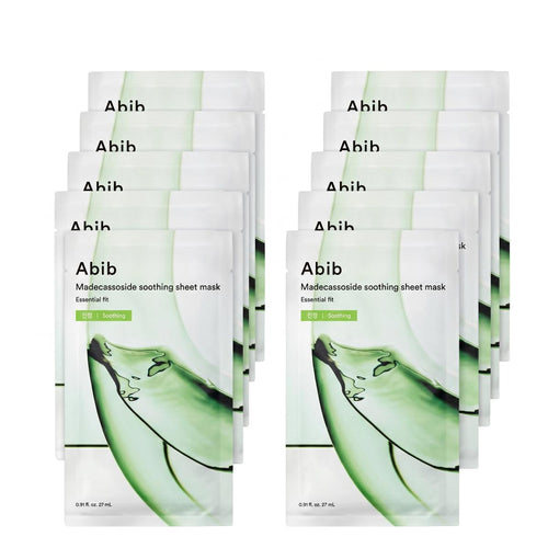 Abib Madecassoside Soothing Sheet Mask Essential Fit 10 Sheets - Skin2.0