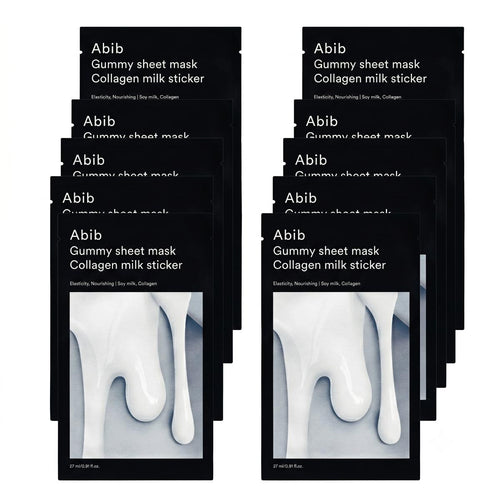 Abib Gummy Sheet Mask Collagen Milk Sticker 10 Sheets - Skin2.0