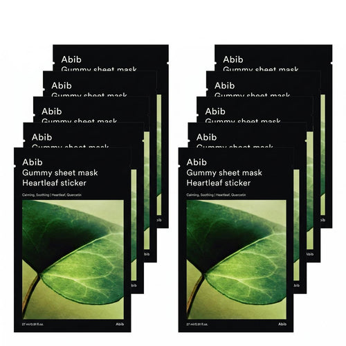 Abib Gummy Sheet Mask Heartleaf Sticker 10 Sheets - Skin2.0