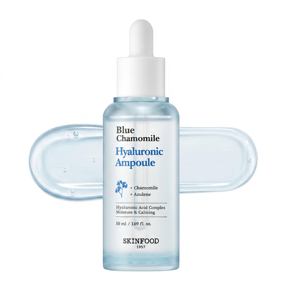 SKINFOOD Blue Chamomile Hyaluronic Ampoule 50ml - Skin2.0