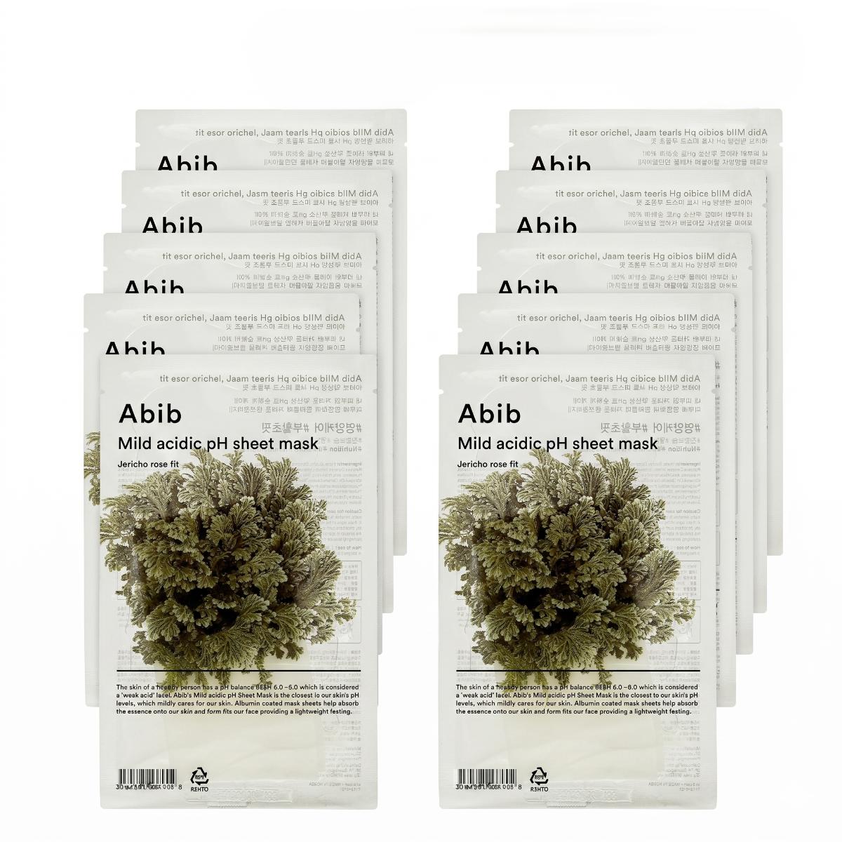 Abib Mild Acidic pH Sheet Mask Jericho Rose Fit 10 Sheets - Skin2.0