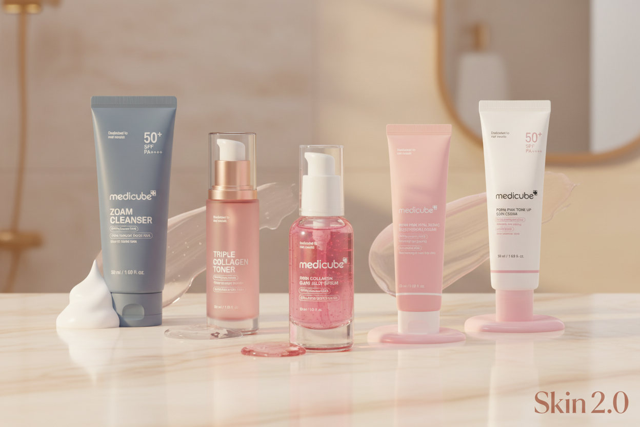 Medicube Morning Glow: 5-Step Collagen Firming Skincare Set - Skin2.0